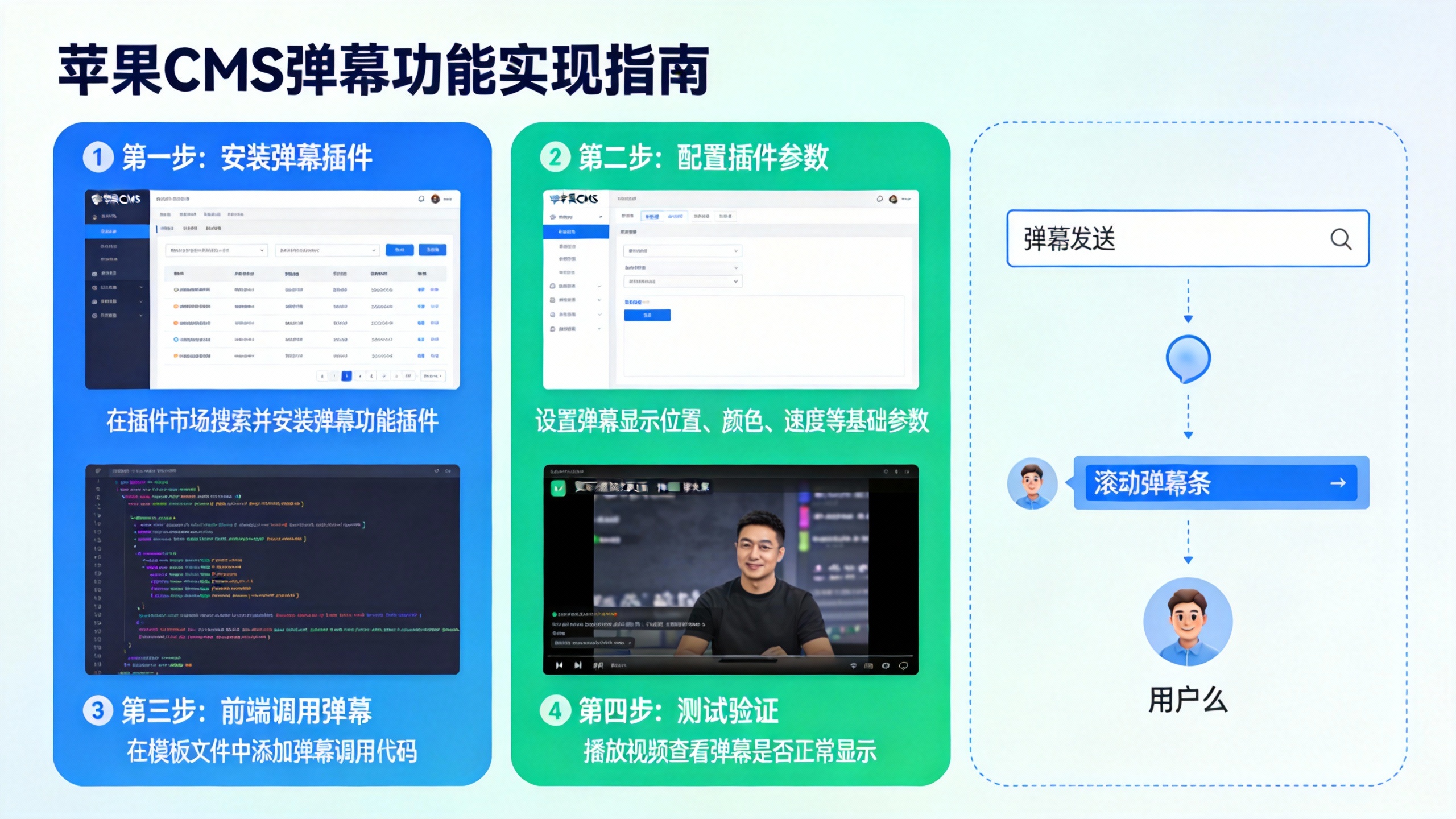 苹果CMS如何实现弹幕功能